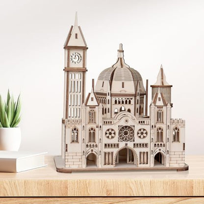 3D Wooden Puzzles for Adults, DIY Castle Model Building Kit