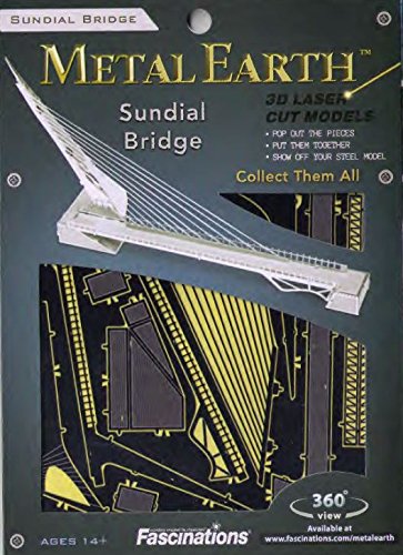 Metal Earth Fascinations Sundial Bridge 3D Metal Model Kit