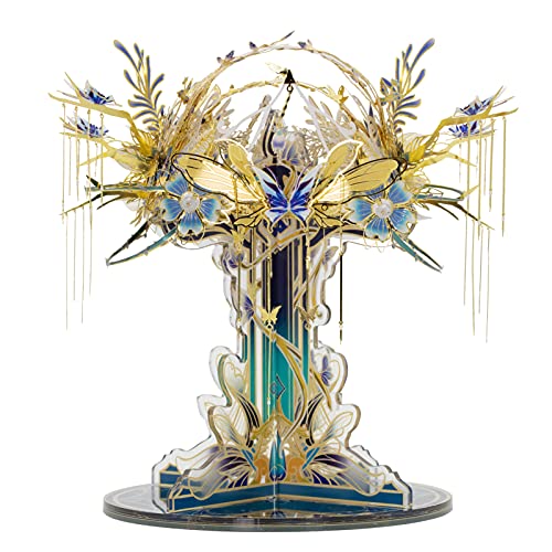MU Fairy Series Elf Crowns 3D Metal Model Kits Fairy Crown Cinderella Princess Puzzles Kits for Adults, DIY Miniature Dollhouse Building, Birthday New Year Xmas Gift - color: Elf Crown