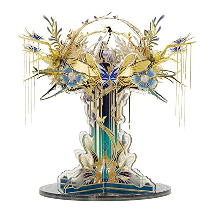 MU Fairy Series Elf Crowns 3D Metal Model Kits Fairy Crown Cinderella Princess Puzzles Kits for Adults, DIY Miniature Dollhouse Building, Birthday New Year Xmas Gift - color: Elf Crown