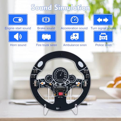 MIOYOOW DIY Car Steering Wheel Soldering Practice Kit with Sound & Lights