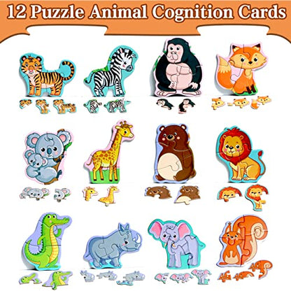 Magnetic Puzzles for Kids Ages 3-5, Travel Toddler Animal Puzzle Toy - style: Animal