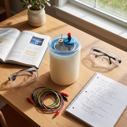 Double Wall Electric Calorimeter, PVC Heat Measurement Electric Calorimeter Physical Experimental Instrument for High School Students