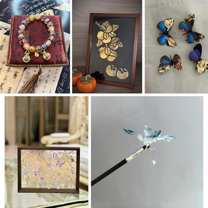 KINNO Gold Leaf Sheets 200 PCS 20 Colors Metal Foil 3.15 x 3.35 Inches - color: 20colors-200pcs-3.15”