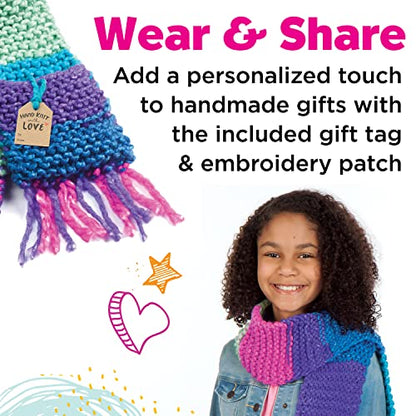 Creativity for Kids Learn to Knit Pocket Scarf - DIY Knitting Kit for Beginners, Kids Craft Kit - style: Pocket Scarf