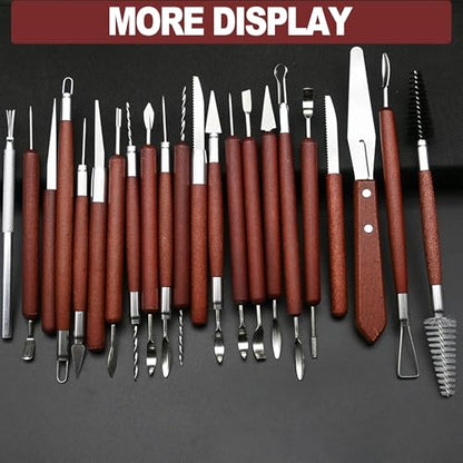 LINPHCEY 22-Piece Clay Sculpting Tools Set Perfect for Polymer Air Dry Modeling Clay Beginners & Professionals Ideal for DIY Pottery & Ceramics Tools for Clay Sculpey Sculpting & Crafting - color: 22PCS/SET