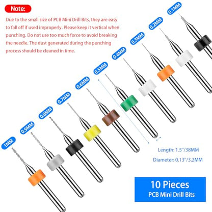 36Pcs Pin Vise Hand Drill Set, Mini Micro Drill Bits for Crafts