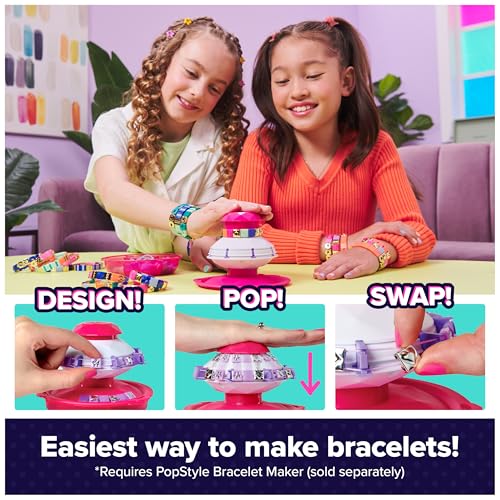 Cool Maker, PopStyle Expansion Pack, Bracelet Making Kit, over 50 Gem Beads, Makes 3 (Packaging May Vary), Arts and Crafts Kids Toys for Ages 7 and up - style: Bracelet Maker Expansion Pack