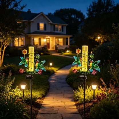 Hummingbird Rain Gauge Outdoor for Measuring Precipitation - color: Hummingbird