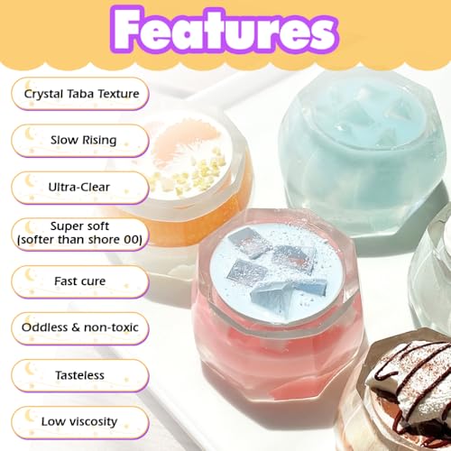 Taba Squishy Making Kit Clear Gel Flex Rubber Crystal Liquid Silicone 17oz Pack - color: Crystal Taba