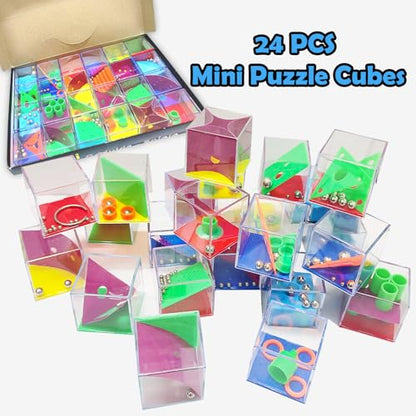 24 PCS Brain Teaser Puzzles for Kids,Balance IQ Maze Game 1.57 in