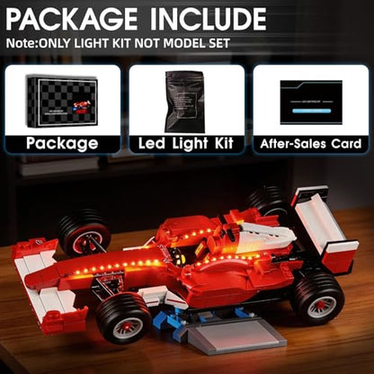 LED Light Kit Compatible with Lego F2004 & Michael Schumacher 11375 Set, Light Kit for Lego 11375 Building Blocks Model, Not Included The Model Set - style: 11375