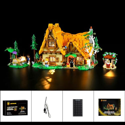LIGHTAILING Light for Lego-43242 Snow White and The Seven Dwarfs' Cottage - Led Lighting Kit Compatible with Lego Building Blocks Model - NOT Included The Model Set - style: (Only Light) 43242 Snow White and the Seven Dwarfs' Cottage
