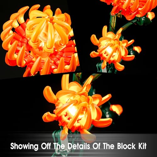 LED Light for Lego 10368 Icons Chrysanthemum Flower Décor Set, Light Kit Compatible with Lego 10368 Building Blocks Model, Not Included The Model Set