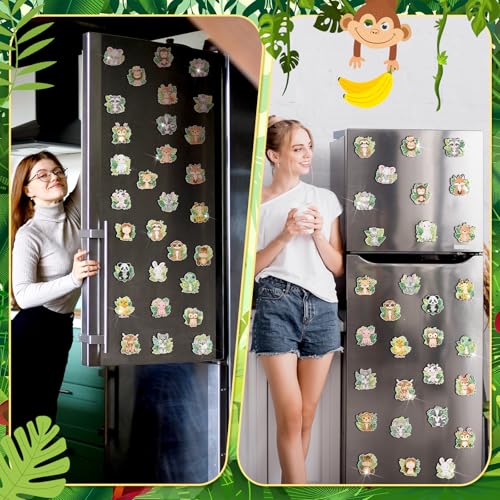 Xuhal 30 Pcs Safari Diamond Painting Magnets Diamond Art Kits for Adults - color: Jungle Animal