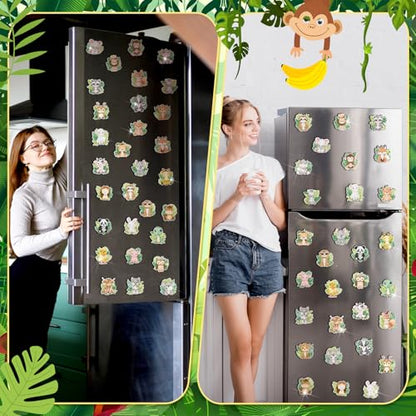 Xuhal 30 Pcs Safari Diamond Painting Magnets Diamond Art Kits for Adults - color: Jungle Animal