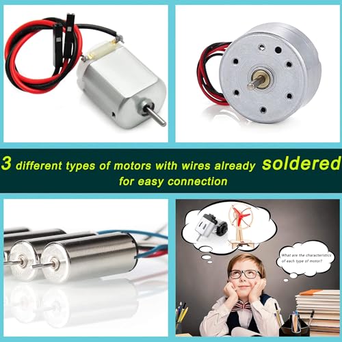 8 Set STEM Kits - Solar Power Motor Kit for Boys to Build,STEM Electric Projects Engineering Set for Girls