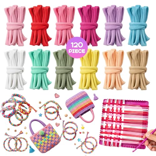 Foyods 120PCS Weaving Loom Refill Loops, 12 Colors Weaving Loops