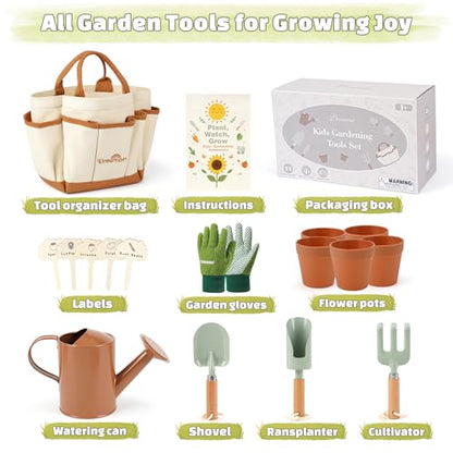 Kids Gardening Set, Quality Gardening Tool Kit Outdoor Toys for Toddlers - color: Neutral Color