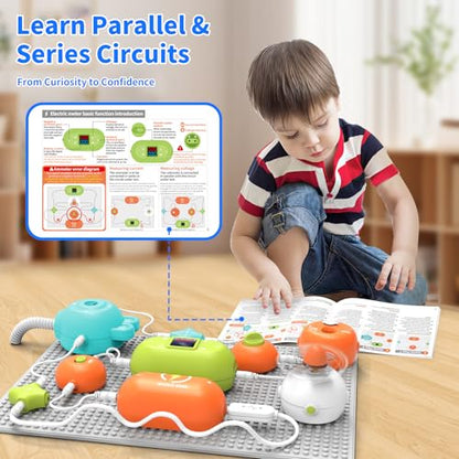 STEM Toys Electronic Circuits Kit + Programming Science Kit for Kids Ages 4-12 | 300+ Experiments & 36 Models | Learn Coding, Solar Power, Sensors | Gift for Boys & Girls