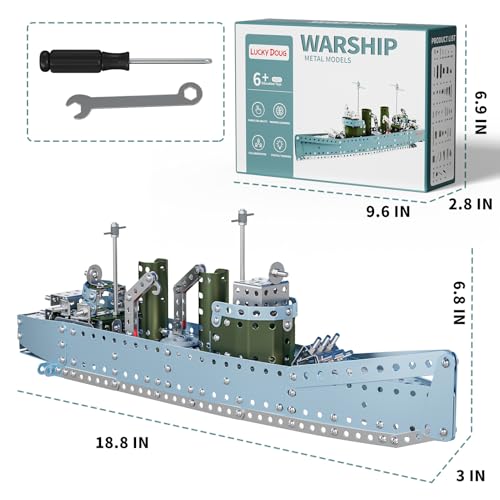 Lucky Doug Stem Building Projects Model Cruiser Ocean Ship Set, 504 Pieces Stem Project Building Toys for Kids Ages 8-12, Assembly Science Kit Toys Gifts for Boys Kids Girls 8 9 10 11 12-16 Years Old - style: 8803