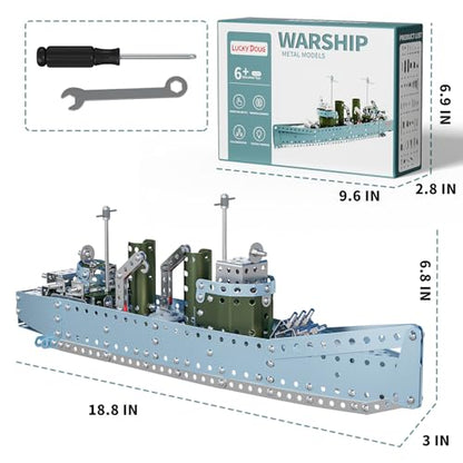 Lucky Doug Stem Building Projects Model Cruiser Ocean Ship Set, 504 Pieces Stem Project Building Toys for Kids Ages 8-12, Assembly Science Kit Toys Gifts for Boys Kids Girls 8 9 10 11 12-16 Years Old - style: 8803