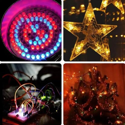 100pcs 3mm White Flicker Flickering LED Diodes Candle Flicking Lights Clear Round Lens 29mm Long Lead DC 3V 20mA Light Emitting Diode Lamp Bulb - color: White / 100pcs, size: 3mm Flickering Light
