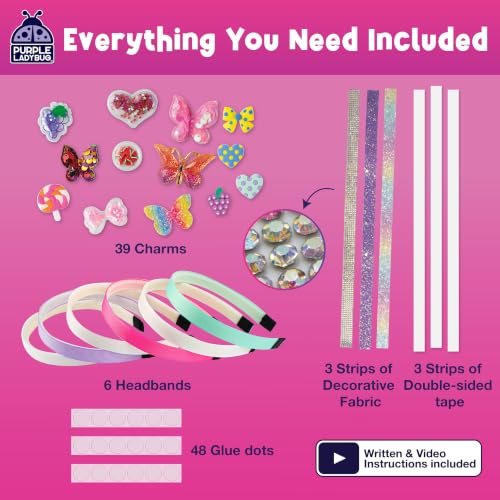Glamour Headband Making Kit for Girls Ages 5+, Mess-Free Playdate Activity - style: Glamour Headbands