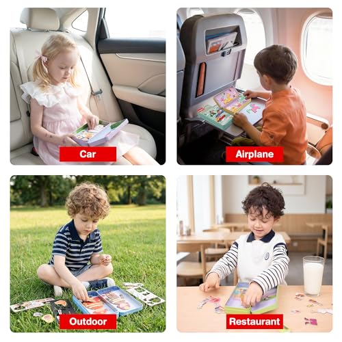 Magnetic Puzzle Box for Kids Ages 3-5 Firefighter Travel Puzzle Game - color: Firefighter
