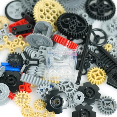 MALEKO Technical Gears Axles Set, 120+PCS MOC Car Building Block Parts - color: 120 Gear Set