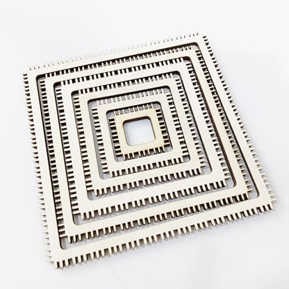 alinacutle 1 Set Weaving Loom Kit Small Weaving Loom for Beginners Wooden DIY with Wooden Stick (Square Weaving Loom Kit) - color: Square Weaving Loom Kit