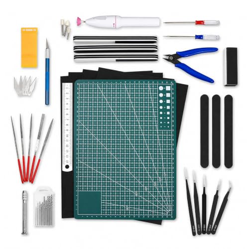 Mandala Crafts 33 Model Building Hobby Tools Kit for 3D Plastic Miniatures - style: Premium 33 PCs