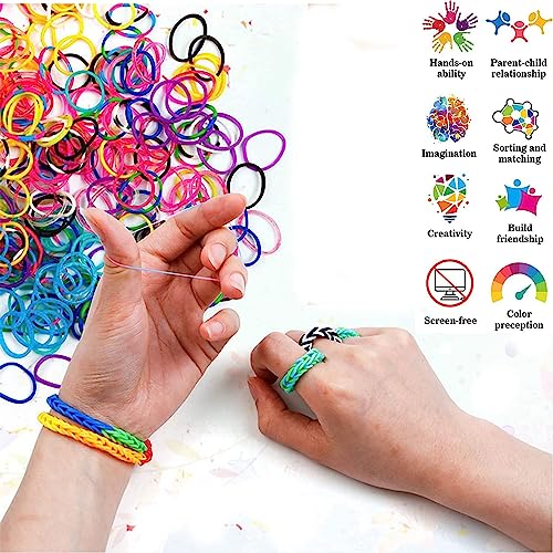 YITOHOP 15000+ Rubber Loom Bands, Mega Rubber Bands Bracelet Kit,Loom Bracelet Making Kit with 3 Layer Container,30 Colors,380 Beads,30 Charms,Clips, Hooks Tools for DIY Art Holiday Gift - color: purple