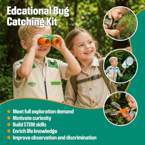 NAUGHTY PANDA Kids Explorer Kit, 28 Pcs Bug Catching Kit
