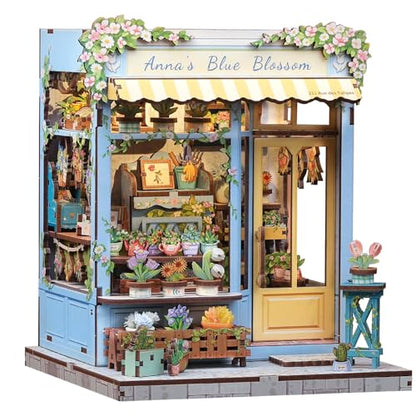 Fsolis Book Nook Kit Miniature House - color: Anna's Blue Blossom