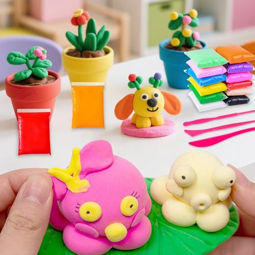 Yellow Air Dry Clay Wolwefa 36 Packs Air Dry Foam Clay, Moldable Super Light Clay Perfect for Arts, Crafts, Classroom Teaching - color: Yellow