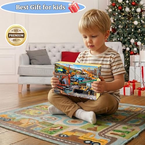 Puzzles for Kids Ages 6-8 8-10 -200 Piece Puzzles Construction Site Puzzle - color: Engineering Vehicle