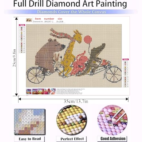 9 Pack Animal Diamond Art Kits for Adults Diamond Painting Kits for Adult - color: DP03397