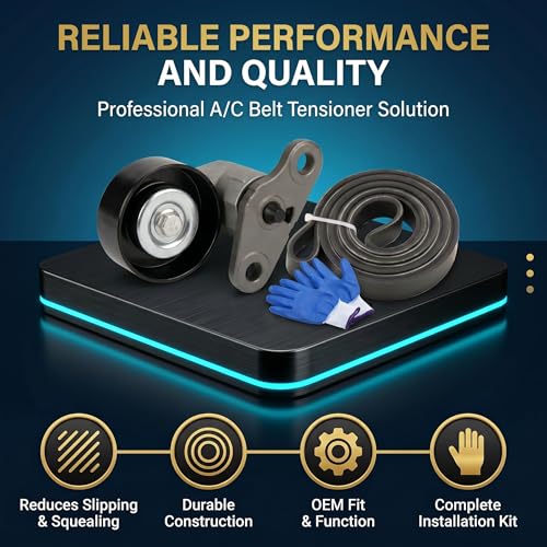 Belt Tensioner with Pulley & Serpentine Belt Fits 2011-2016 Chevy Cruze 2012-2019 Sonic 2013-2020 Trax 2016 Cruze Limited 2013-2020 Buick Encore Replace - size: 90K-38159