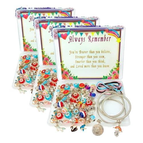 klmars Charm Bracelet/Jewelry Making Kits for Kids Girls,Unicorn Birthday Gifts,Arts Crafts Toys for 5 6 7 8 9 12 Years Old Girls (Pack of 3) - size: Small (Pack of 3)
