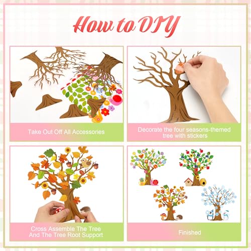 32 Set Seasonal Trees Craft Kits Make Your Own Four Seasons Tree Decoration - color: Seasonal Trees Craft