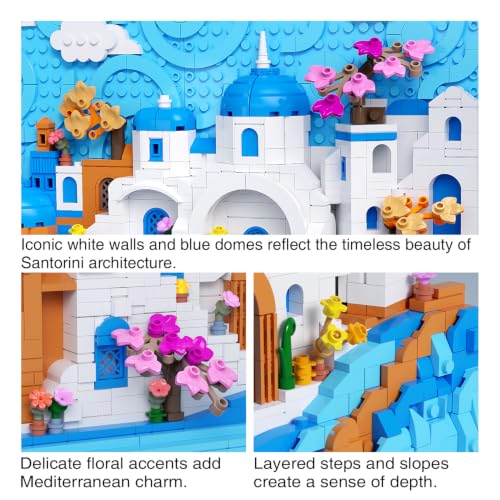 Micro Building Blocks Santorini World Architecture Collectible Model Kit