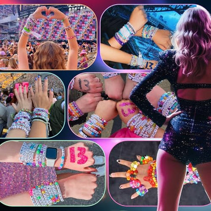 Gionlion 4200Pcs Pony Beads for Bracelet Making Kit, 48 Colors Kandi Beads Bracelet Kit, 2500PCS Rainbow Candy, 1700PCS Friendship Letter Bead with 20 Meter Elastic Strings - color: 48 Colors 4200PCS