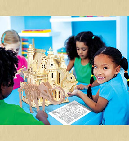 Puzzled 3D Puzzle Woolly Mammoth Wood Craft Construction Kit, 19Pcs. Pack