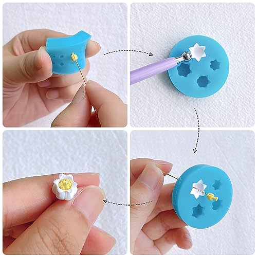 Keoker Bell Orchid Polymer Molds - Petals Polymer Clay Cutters, Perfect for Polymer Clay Jewelry Making and Earring Lovers - Mini Clay Molds