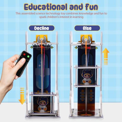 Kids Elevator Stem Project Science Experiment Develop Toy DIY 3D Elevator Puzzle for Age 5+