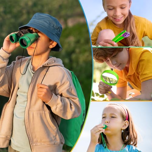 Kids Explorer Kit & Bug Catcher Kit, 7 Pcs Kids Outdoor Exploration Set - color: Green