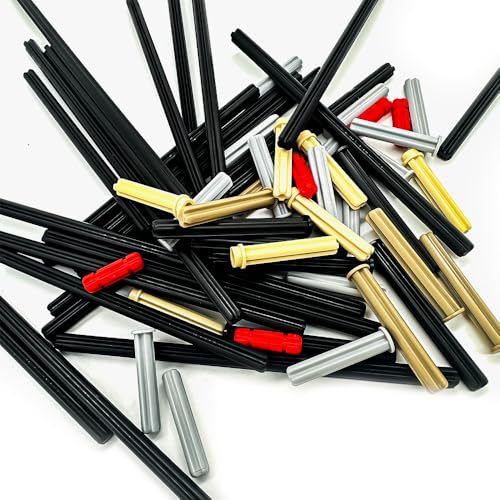 120 Pieces Axle Rods Assortment Pack, Axle Connectors Building Blocks Accessories for Building with 15 Size, Compatible with legoes Parts and Pieces
