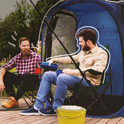 WeatherPod® MyPod™ Mesh 1-Person Pop-Up Sports Shelter - color: Navy, size: X-Large