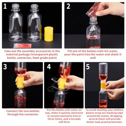 Arrowbash 1 Set Tornado Maker Tornado in a Bottle with Connector,200 ml